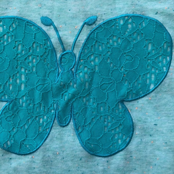 Kids girls T shirt color green/blue size 7/8 M - Picture 2 of 5